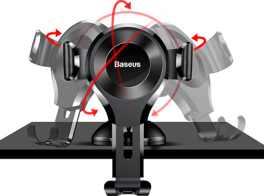 Baseus Osculum Car Mobile Mount with Adjustable Hooks Black