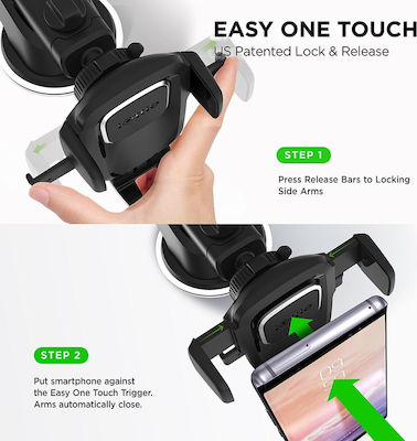 iOttie Βάση Κινητού Αυτοκινήτου Easy One Touch 4 Dash & Windshield Mount με Ρυθμιζόμενο Βραχίονα
