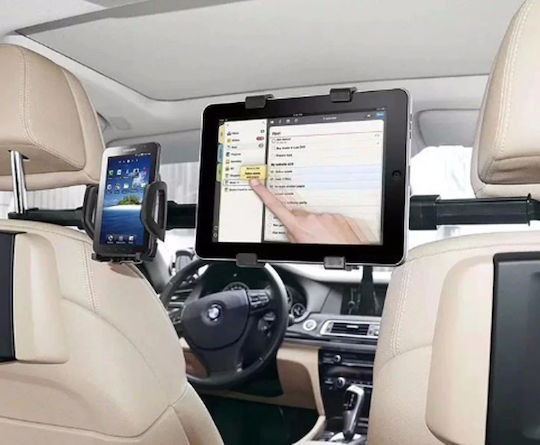 Factory TH-1389 Suport Auto pentru Telefon & Tabletă cu cârlige reglabile Neagră