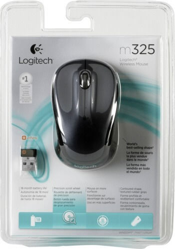 Logitech M325 Wireless Mini Mouse Dark Silver