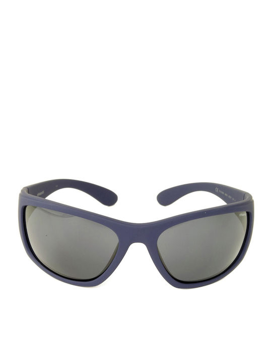 Polaroid Men's Sunglasses with Blue Plastic Frame and Black Polarized Lens PLD7005/S 863/C3