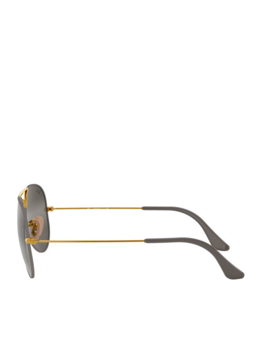 Ray Ban Aviator Γυαλιά Ηλίου με Χρυσό Μεταλλικό Σκελετό και Ασημί Ντεγκραντέ Καθρέφτη Φακό RB3025 9154/AH