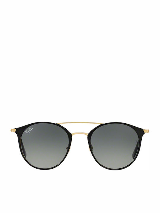 Ray Ban Double Bridge Unisex Sunglasses with Black Metal Frame and Brown Gradient Lens RB3546 187/71