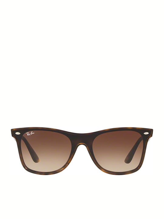 Ray Ban Blaze Wayfarer Ochelari de soare cu Maro Broască țestoasă Din plastic Rame și Maro Ochelari de soare Lentilă RB4440N 710/13