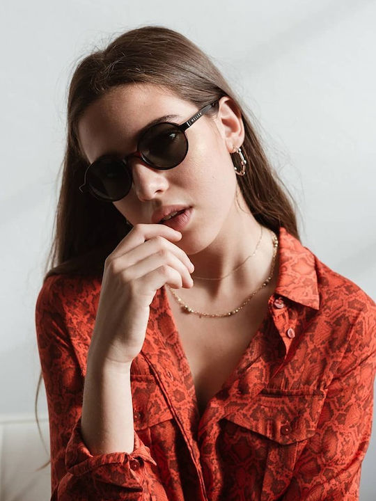 Meller Kribi Unisex Sonnenbrille mit Braun Kunststoff Gestell und Schwarz Linse KR-TIGCAR