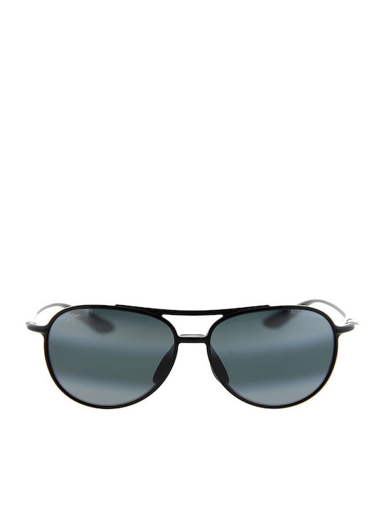 Maui Jim Sonnenbrillen mit Gray Rahmen und Schwarz Polarisiert Spiegel Linse 438-02