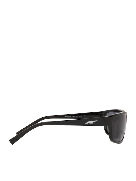 Arnette Borrow Men's Sunglasses with Black Plastic Frame and Black Lens AN4259 4181