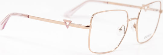 Guess Weiblich Metallisch Brillenrahmen Rose Gold GU2728 028