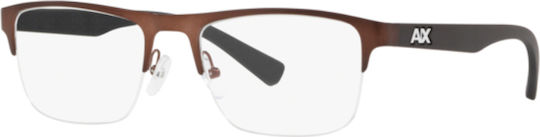 Armani Exchange 1031 6106 Eyeglass Frame Brown AX1031 6106