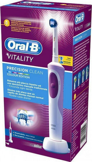 Oral-B Vitality 2D Cross Action Colour Edition Pink Elektrische Zahnbürste mit Timer Rosa