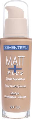 Seventeen Matt Plus Machiaj lichid SPF20 01 Bej deschis 30ml