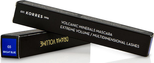 Korres Drama Volcanic Minerals Mascara for volume 03 Bright Blue 11ml