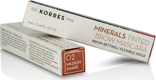 Korres Minerals Tinted Mascara for Eyebrows 02 Medium Shade