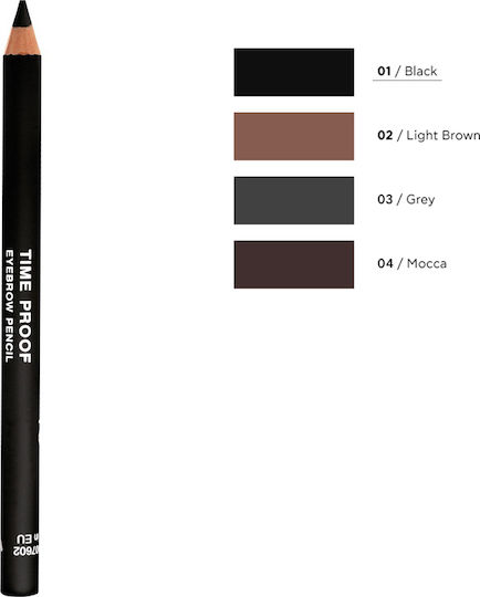 Radiant Time Proof Pencil for Eyebrows 01 Black