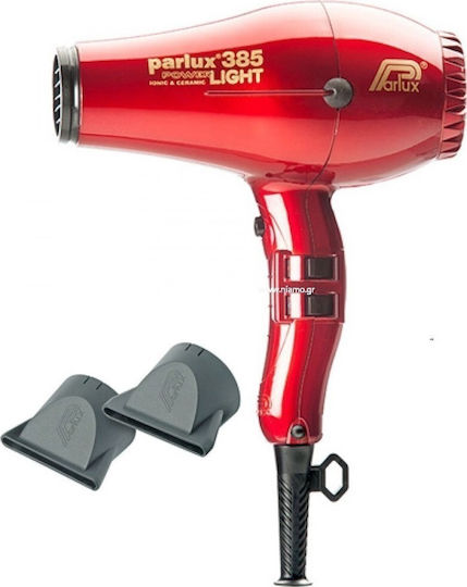 Parlux 385 Power Light Ionic Επαγγελματικό Πιστολάκι Μαλλιών 2150W Red