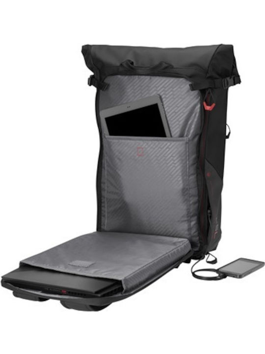 HP Transceptor 15 Rolltop Wasserdicht Tasche Rucksack für Laptop 15.6" in Schwarz Farbe