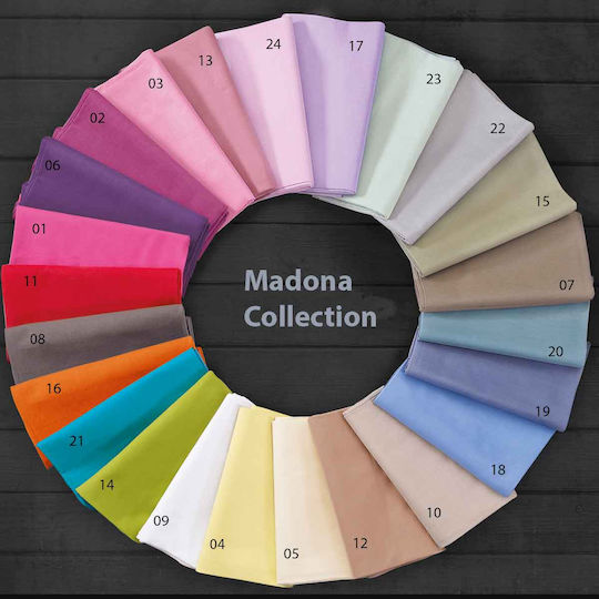 Rythmos Bettlaken Super-Doppel mit Gummiband 165x205+25cm. Madonna 19