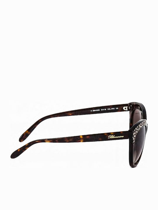 Blumarine Women's Sunglasses with Brown Tartaruga Plastic Frame 623S 0743