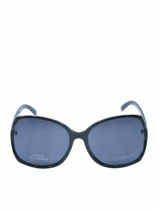 Monte Napoleone Women's Sunglasses with Black Plastic Frame and Black Lens 4142 C1