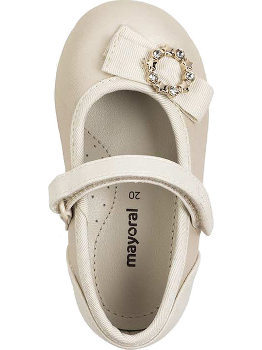 Kids Ballerinas with Hoop & Loop Closure Silver