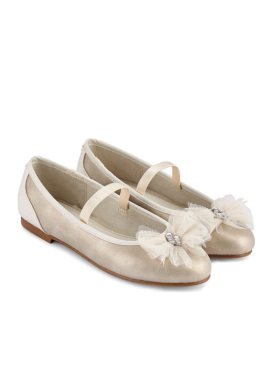 Mayoral Kids Ballerinas with Elastic Strap Beige