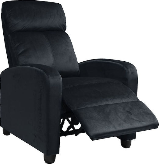 Porter Relax Armchair with Footstool Black 68x86x99cm