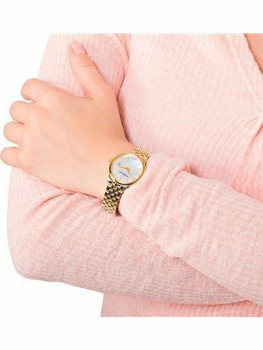 Raymond Weil Γυναικείο Ρολόι 29mm Μπαταρίας με Χρυσό Μεταλλικό Μπρασελέ