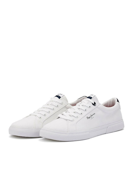 Pepe Jeans Kenton Basic Ανδρικά Sneakers Λευκά