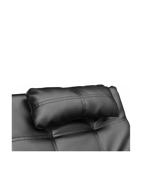 Modern Recliner Kunstleder Schwarz L150xW55xH72cm