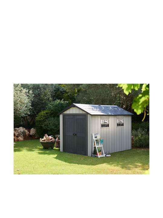 Kunststoff Gartenhäuser Oakland Grau mit Isolierung M2.29xP3.5xH2.42m