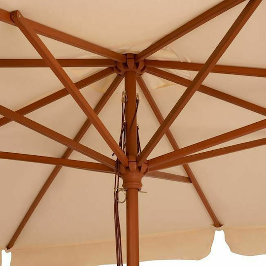 Professional Squared Wooden Waller Beige 4x4m