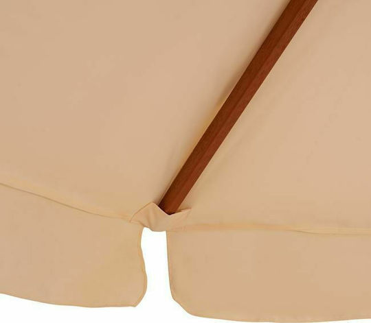 Professional Squared Wooden Waller Beige 4x4m