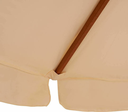 Professioneller Rundschreiben Garten- und Terrassen-Sonnenschirm Waller Beige Φ2.30xΥ2.5m
