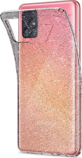 Spigen Liquid Crystal Glitter Задна корица Силикон Прозрачен (Галакси А51)