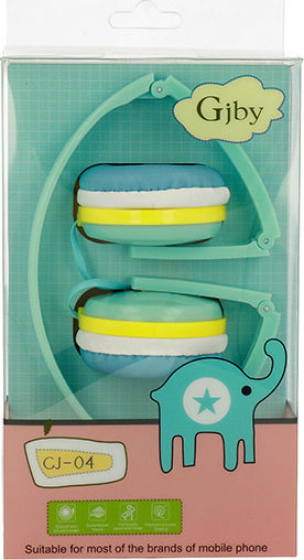 GJ-04 Wired On Ear Headphones Light Blue