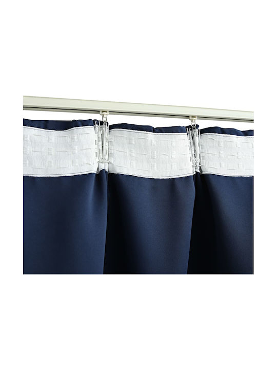 vidaXL Blackout Curtain With Pencil Pleat Blue 290x245cm