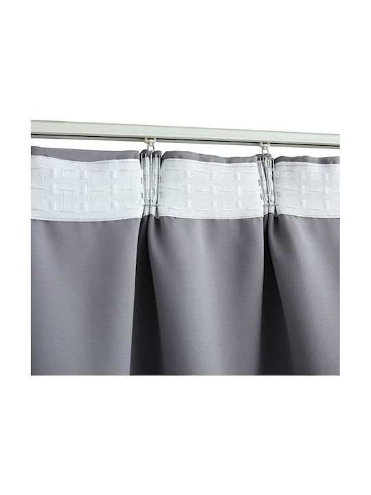 vidaXL Blackout Curtain With Pencil Pleat Gray 290x245cm