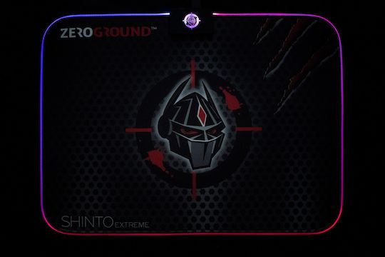 Zeroground Shinto Extreme v2 Gaming Mouse Pad Medium 350mm with RGB Lighting Black MP-1900G
