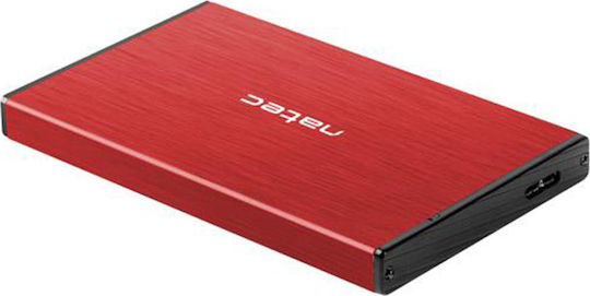 Natec Rhino Go Case for Hard Drive 2.5" SATA III with Connection USB 3.0 Red