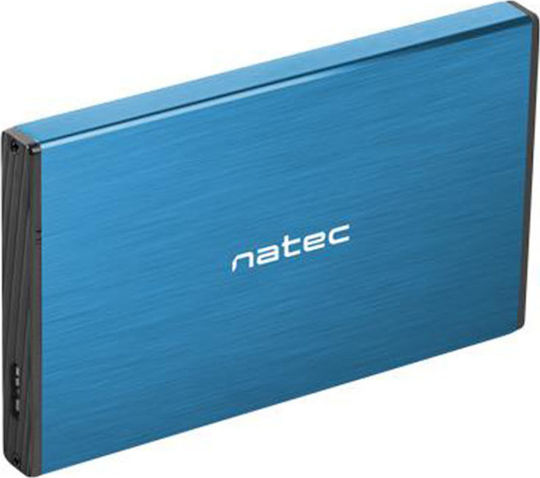 Natec Rhino Go Θήκη για Σκληρό Δίσκο 2.5" SATA III με σύνδεση USB3.0 σε Μπλε χρώμα