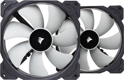 Corsair ML140 Premium Magnetic Levitation Case Fan (2000rpm / 97cfm) Χωρίς Led Φωτισμό και Σύνδεση 4-Pin PWM 2τμχ