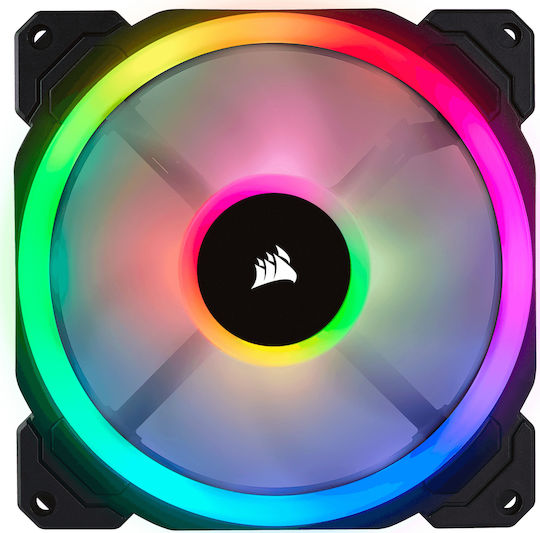 Corsair LL140 Dual Light Loop Case Fan (1300rpm / 51.5cfm) με RGB Φωτισμό και Σύνδεση 4-Pin PWM 2τμχ