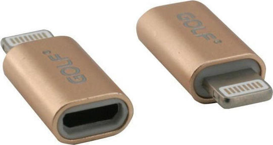 Forever Μετατροπέας Lightning male σε micro USB female White Λευκό 1τμχ