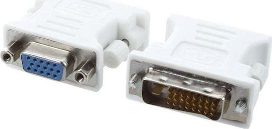 Powertech Konverter DVI-D männlich zu VGA weiblich Weiß 1Stück CAB-G020
