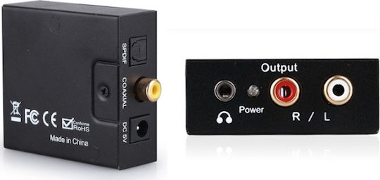 Konverter RCA / Toslink weiblich zu 3.5mm / RCA weiblich 1Stück