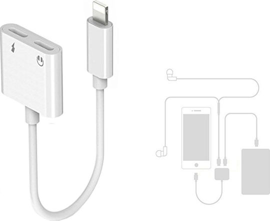 Lamtech Convertor Lightning masculin în Lightning 2x femelă Alb 1buc LAM020731