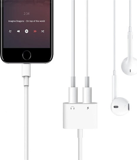 Lamtech Convertor Lightning masculin în Lightning 2x femelă Alb 1buc LAM020731