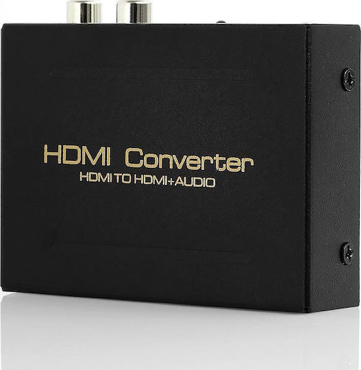 Конвертор HDMI женски към RCA / Toslink женски Черен 1бр 23666