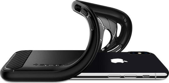 Spigen Rugged Armor Umschlag Rückseite Silikon Schwarz (iPhone XS Max)