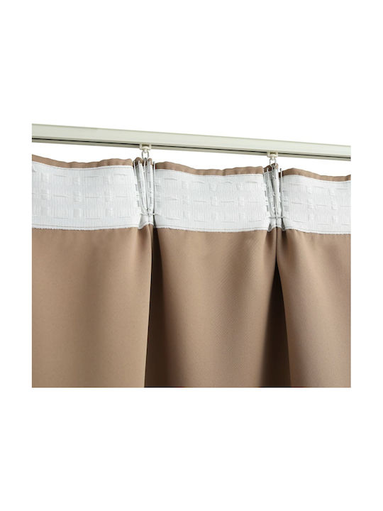 vidaXL Set Blackout Curtains With Pencil Pleat Taupe 140x245cm